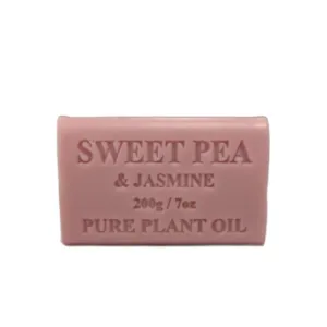 65x 200g Plant Oil Soap Sweet Pea Jasmine Scent Pure Natural Vegetable Base Bar