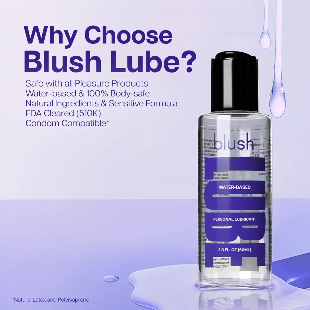 Blush Lube | Water-Based Personal Lubricant 100% Body-Safe, Sensitive Formula with Natural Ingredients (2.0 Fl. Oz)