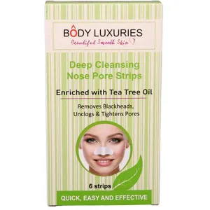 BODY LUXURIES NOSE STRIPS TEA TREE GREEN 6PCS