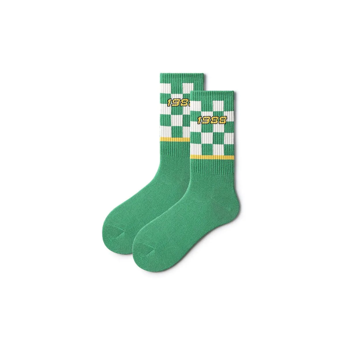 Checkboard 1988 All-season Unisex Crew Socks