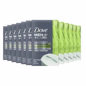 Dove Men Care Body and Face Bar, Minerals   Sage - 3.75 Oz - 6 Ct - 12 Pack (72 ct)