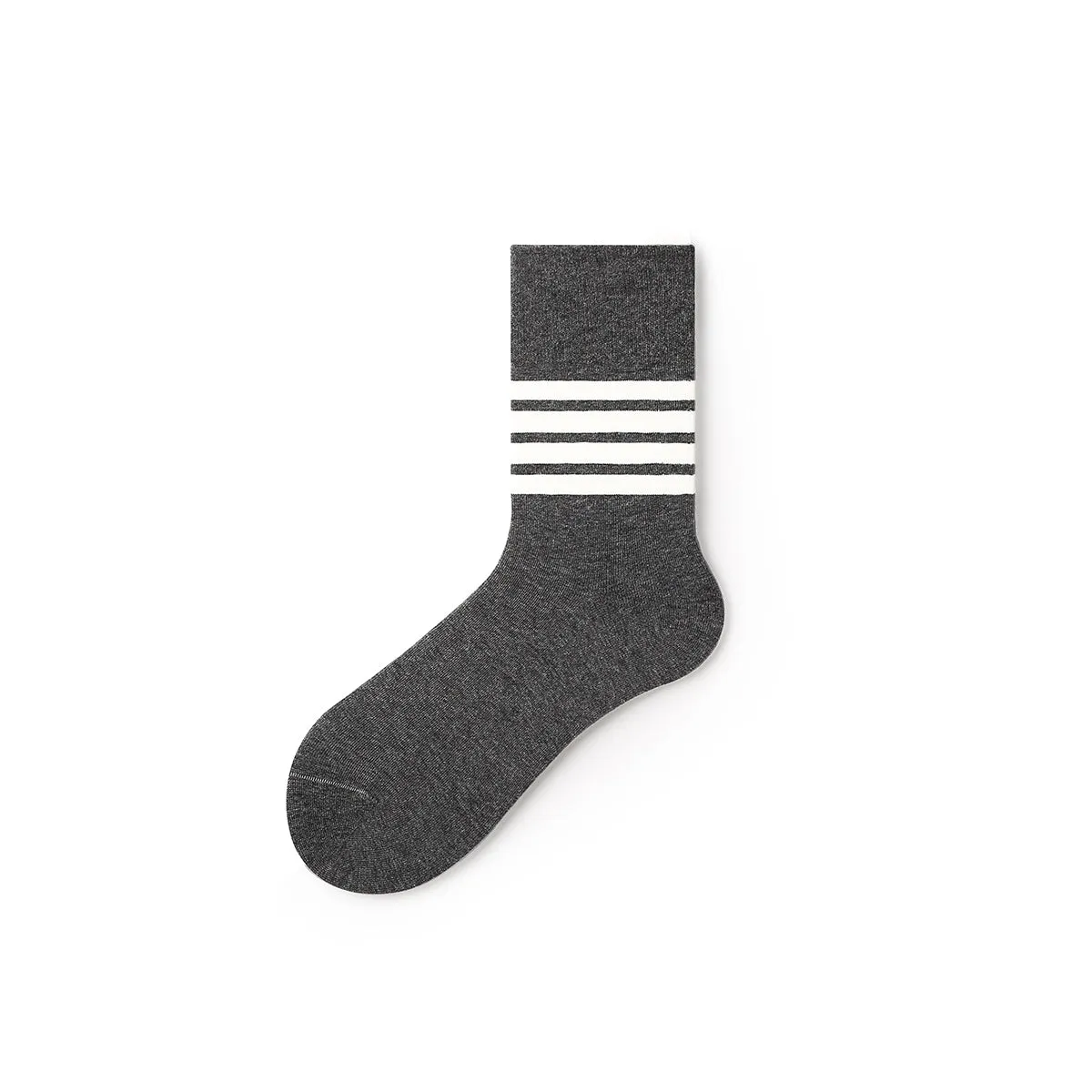 Four-stripe All-season Women 4pcs Active Crew Socks Set