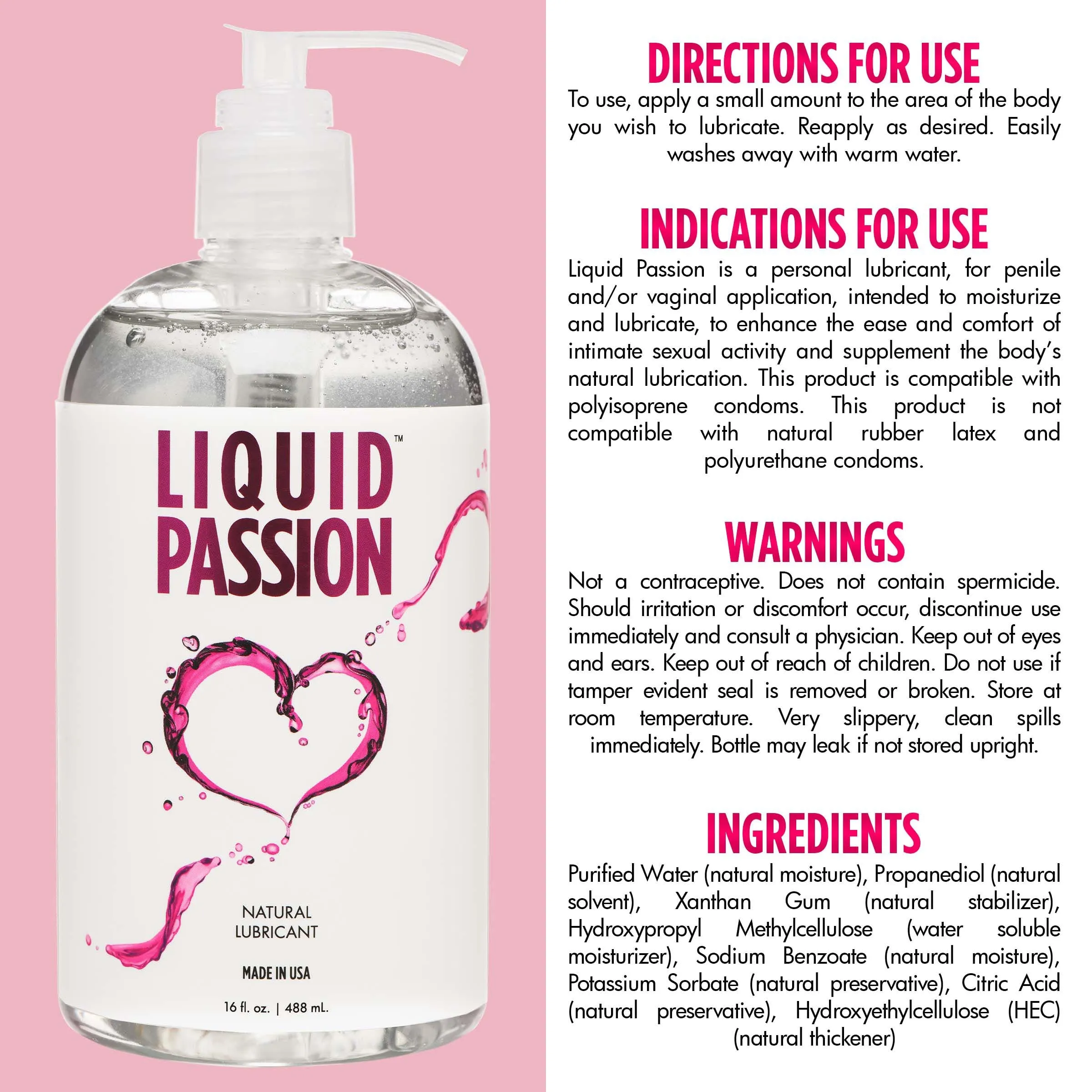 Liquid Passion Natural Lubricant