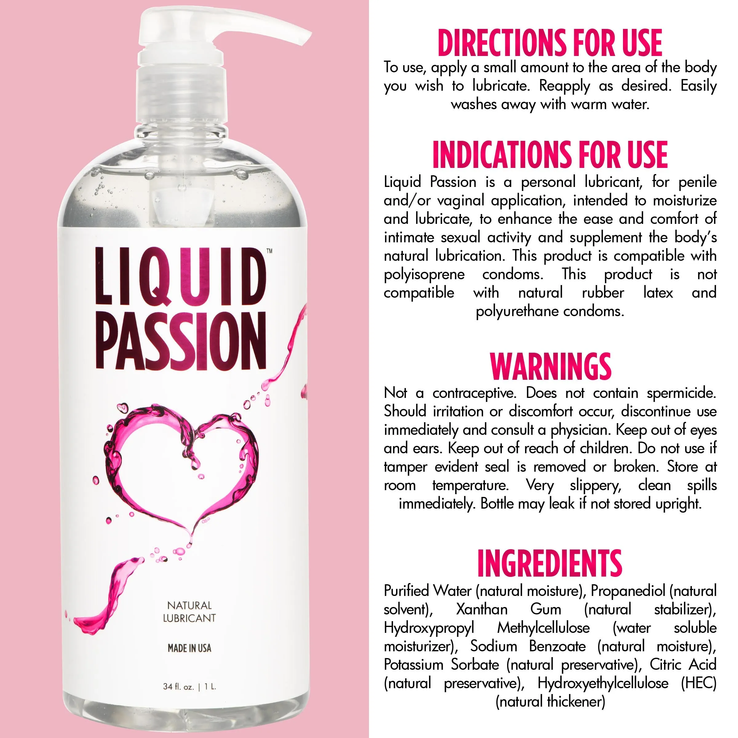 Liquid Passion Natural Lubricant