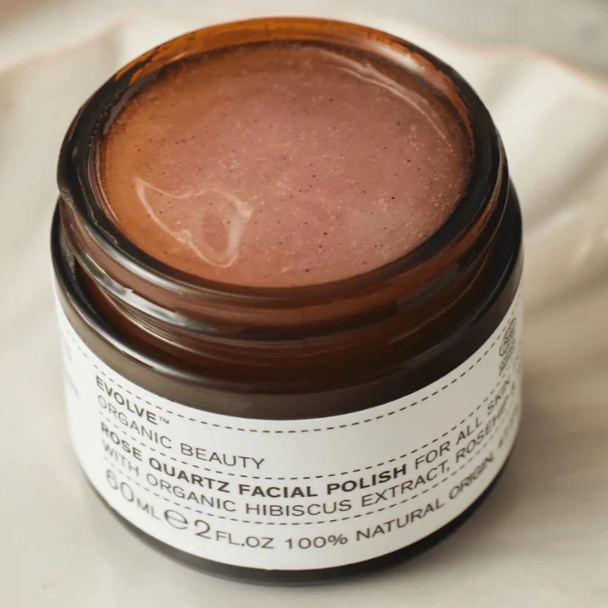 Rose Quartz Facial Polish 60ml - Evolve Organic Beauty